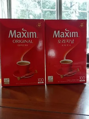 Maxim Original Korean Instant Coffee Mix 100pks X 2 Box • $62.99