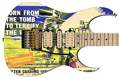 Guitar Skin Axe Wrap The Mummy Movie Poster Vintage Vibe Righty Electric 202 • $48.95