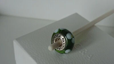 $23 • Buy Pandora Green And White Flowers For You Murano Glass Charm - 790614