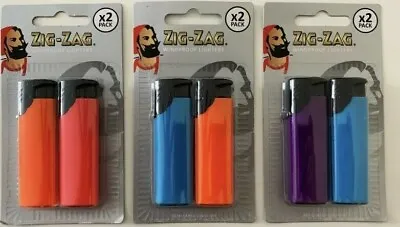 £2.89 • Buy ZIG ZAG  Jet Flame Turbo Wind Proof Lighters Gas Refillable Pack Of 2