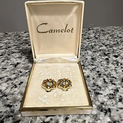 Vintage Camelot Costum￼ Jewelry Earrings In Box • $9.99