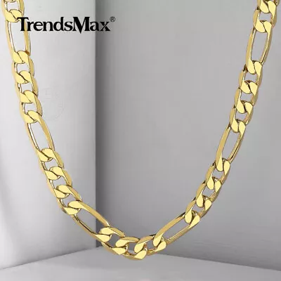 6MM 18-24  Gold Filled Figaro Link Chain Necklace Choker Jewelry For Men Women • $7.59