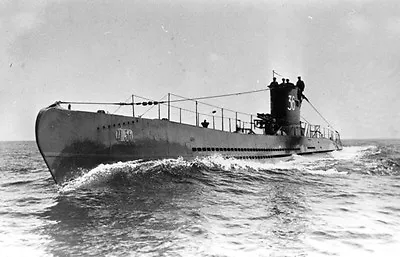 WWII B&W Photo German U-Boat U-36 At Sea 1939 WW2 World War Two / 7030 • $5.99