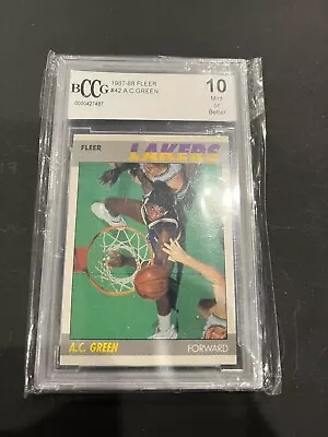 1987 Fleer #42 A.c. Green Rc Lakers Bccg 10 Gem Mint • $300