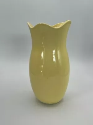 B.Eigen U.S.A Pottery Vase Yellow ~9 Tall No Chips No Cracks • $18