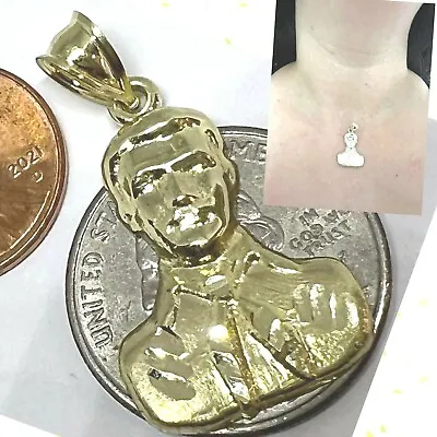 GOLd Saint St San MALVERDE SINALOA Jesus Pendant 10K Narco Necklace 1.35  • $159