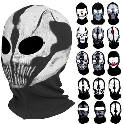 Motorcycle Balaclava Ghost Full Face Mask Neck Tubes Warmer Snood Hood Headwear • $12.99