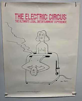 Original Tomi Ungerer Electric Circus New York  Cartoon Illustration Poster • $150