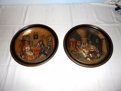 Rare Vintage German Terracota 13  Wall Plates By Mustershutz Circa 1930s • $219.95