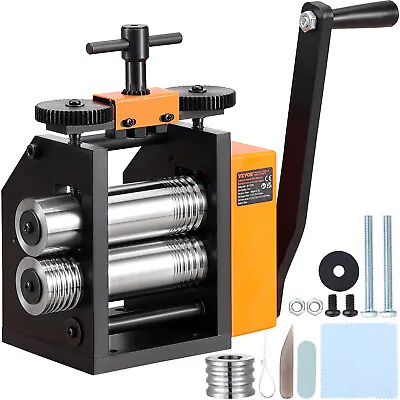 VEVOR Rolling Mill 3 /76 Mm Jewelry Rolling Mill Machine 1: 2 Gear Ratio 3-in-1 • $134.99