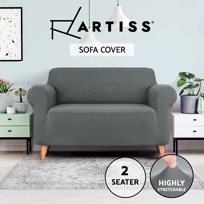 Artiss Stretch Sofa Cover Couch Slipcover 2 Seater Lounge Protector Grey • $19.95