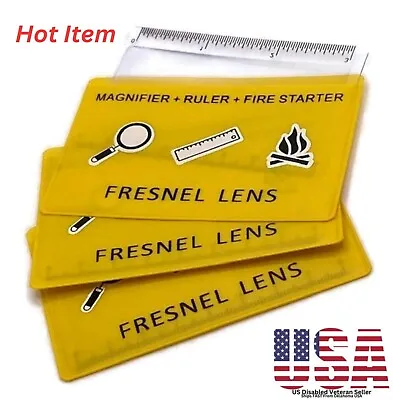 3 Pack Credit Card Fresnel Lens Magnifier - 4X Magnification - FREE SHIPPING • $7.89