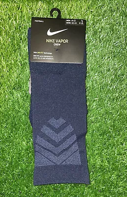 Nike Vapor Crew Football Socks Navy Blue SX5698-457 Men's Size Large (8-12) New • $16.99