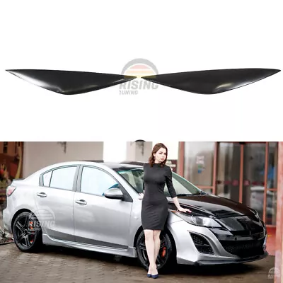 Front Eyelids For Mazda 3 Axela MPS Mazdaspeed3 BL 2008 - 2013 Eyebrows Overlays • $55