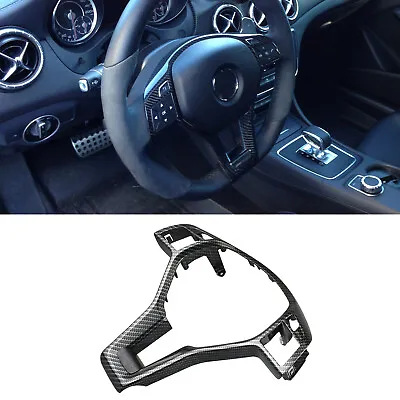 Carbon Fiber Style Steering Wheel Cover Trim For Benz C-Class E-CLASS W204 W212 • $34.99