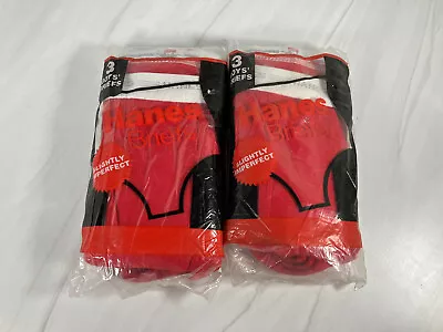 Vintage Red Hanes Briefs Sz 14-16 (25-1/2 To 29) Slightly Imperfect 1987 2 Packs • $65