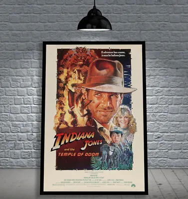 $79.99 • Buy Indiana Jones And The Temple Of Doom (1984) Framed Movie Poster Print Cinema A1