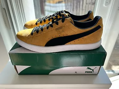 £64.99 • Buy Puma Clyde Bright Gold - Puma Black Yellow Suede UK 8.5 Rare Trainers