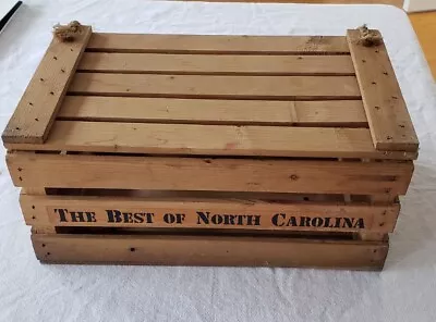 $39.99 • Buy VINTAGE Wooden  Best Of North Carolina  Crate Storage/Display 14  Long