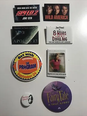 Lot Of 8 Movie Promo Promotional Pin Back Buttons Napoleon Dynamite & More! • $14.99