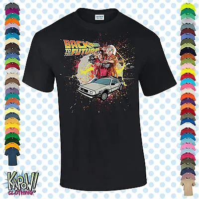 £15.99 • Buy BACK TO THE FUTURE Mens T-SHIRT Marty McFly Delorean Hoverboard Gift Movie S-5XL