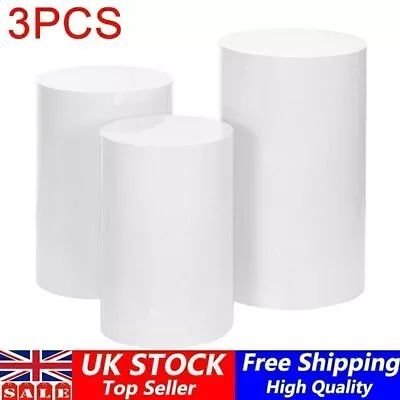 3X Metal Plinth Cylinder Dessert Pedestal Wedding Flower Cake Display Stand Rack • £76