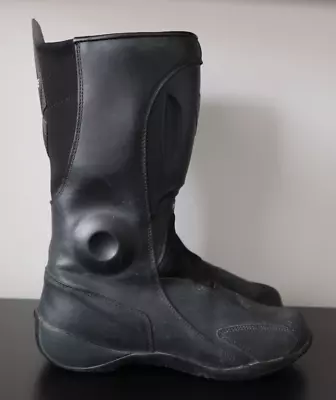 Dainese Goretex Black Leather Motocycle Biker Boots - UK 8 • £69.95