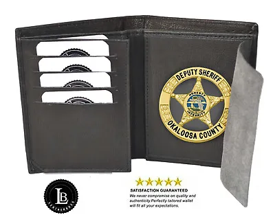 $21.61 • Buy Round Badge US Deputy Marshal Police Badge Case ID Holder Leather Perfect Fit 