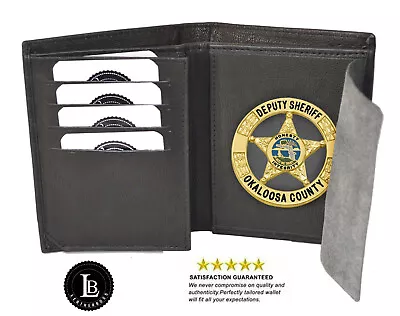 Round Badge US Deputy Marshal Police Badge Case ID Holder Leather Perfect Fit  • $36.44