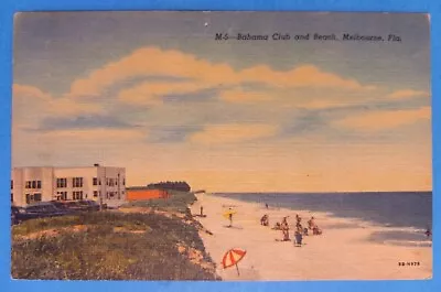 Melbourne Florida FL - The Bahama Club And Beach - Vintage Postcard - Unposted • $2.89