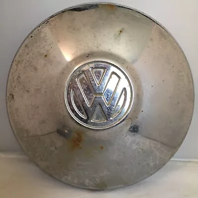 1 Vintage Volkswagen VW Bug Chrome Hubcap 10x2  Fair Have 3 Combined Shipping • $14