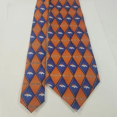 Vintage Denver Broncos NFL Football Silk Neck Tie 60 Inches • $10.99
