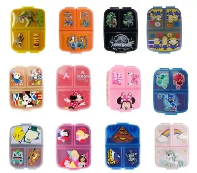 New Design Kids Character 3 Compartment Sandwich Lunch Box Licenced Items • £11.49