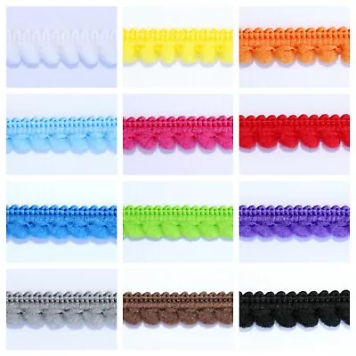 £0.99 • Buy MINI 9 MM Trimmings PEARL Pom Pom Bobbles Trim Braid Fringe Ribbon Sewing Craft