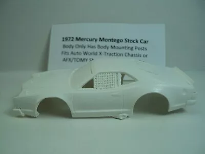 HO Slot Car Resin Body 1972 Mercury Montego White AFX TOMY Mega-G+ Short Chassis • $7.99