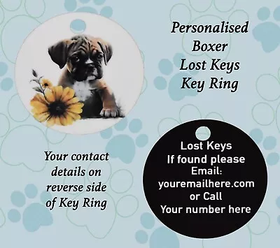 Personalised Boxer Lost Keys Keyring. Made To Order And Free Postage • $15