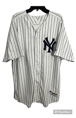 Majestic Size 60 Mariano Rivera #42 New York Yankees Sewn Home Authentic Jersey • $75.99