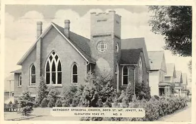 JEWETT PA Pennsylvania  METHODIST EPISCOPAL CHURCH  McKean County 1960 Postcard • $5.10