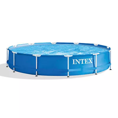 Intex 12 Foot X 30 Inches Metal Frame Pool Pump Not Included (Open Box) • $79.40