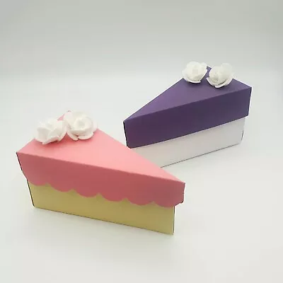 12 Individual Cake Slice Boxes - Hand Made Bespoke Gift (wedding Baby Shower) • £25