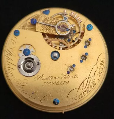 Early Rare 1864 Waltham A.T. & Co. 15 Jewel Size 16 KW/KS Pocket Watch Movement • $4.25