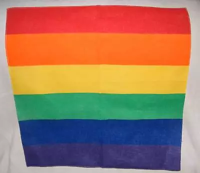$5.97 • Buy LGBTQ Bandana Gay Pride Parade Rainbow Striped 22  Dogs Scarf Handkerchief NEW!