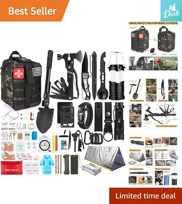 Emergency Survival Kit Bag 250 Pcs And First Aid Bug Out Military Prepper New • $75.99