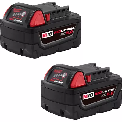 Milwaukee 48-11-1852 M18 REDLITHIUM XC5.0 Extended Capacity Battery 2-PK • $108.75