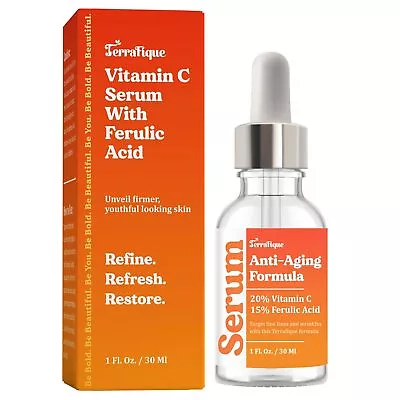 Terrafique Vitamin C Serum - Niacinamide Face Serum + Anti Aging Serum - 1 FL Oz • $9.99