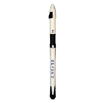 Flying SpaceX Falcon 9 Model Rocket With Crew Dragon 1:100 Scale • $49.95