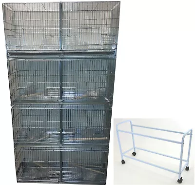 Large Galvanized CAMBO-4 Of Bird Finches Canary Breeding Breeder Cages W/Stand • $189.30