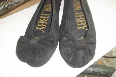 Sam & Libby Bow Ballet Flats - Black Suede - 8M - Pre-owned Worn Once • $25