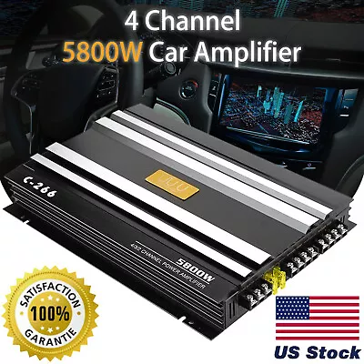 5800W Watt 4 Channel Car Truck Amplifier Stereo Audio Speaker Amp System Device • $54.99