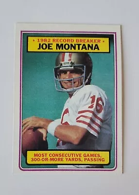 1983 Topps Joe Montana Record Breaker #4   NM To MINT • $1.50